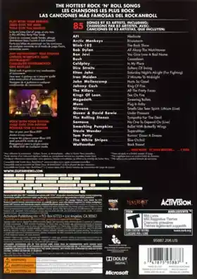 Guitar Hero 5 (USA) box cover back